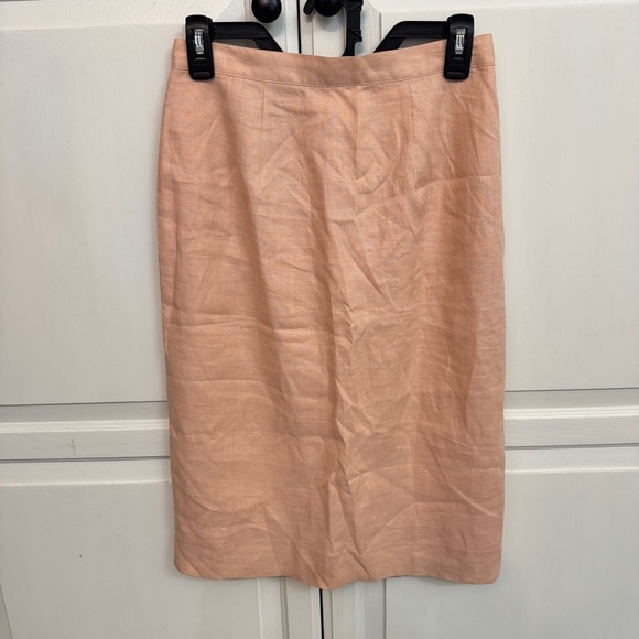 Liz Claiborne Dresses & Skirts - Liz Claiborne Vintage Blush Pencil Skirt 100% Linen. Size 8. Lined. Coquette